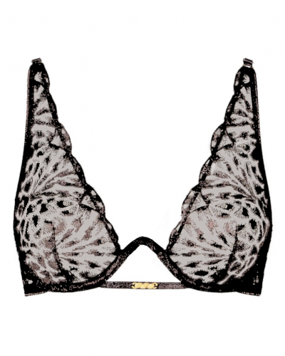 Soutien-gorge triangle mono-armature Aubade Crazy In Love (Satin Brown)