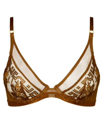 Underwired triangle bra Aubade Rules of Attraction (Golden Shadow)