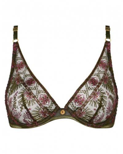 Underwired triangle bra Aubade Sound of Heart (Dark Garden)