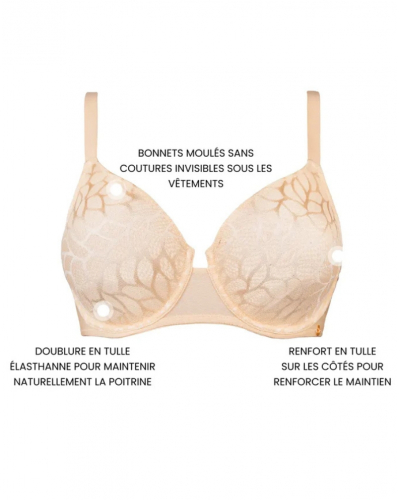 Underwired molded bra Sans Complexe Perfect Curves (Blush)