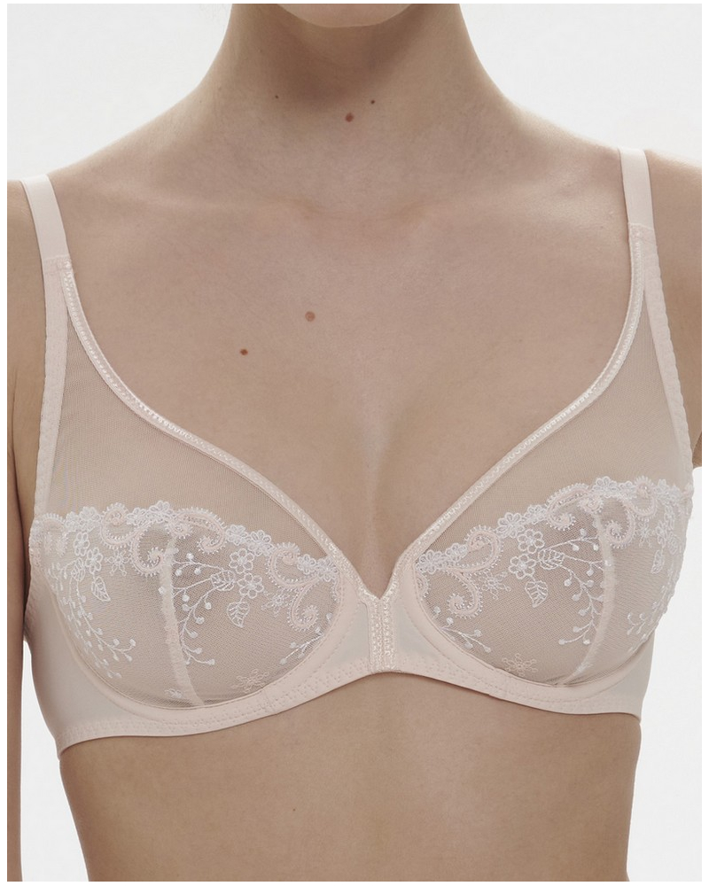Sujetador con aros escote profundo Simone Pérèle Délice (Poudre)