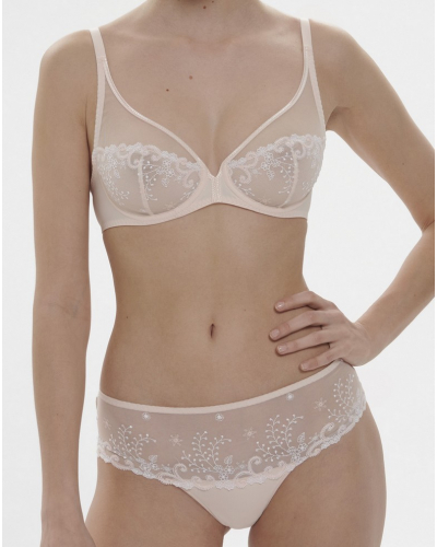Soutien-gorge décolleté plongeant Simone Pérèle Délice (Poudre)