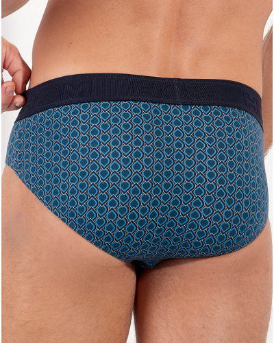 Mini calzoncillo HO1 HOM Martinez (Imprimé Bleu)