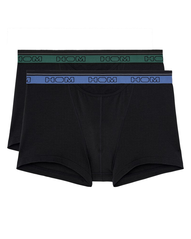 Set of 2 cotton boxers HOM Tiago (Black)