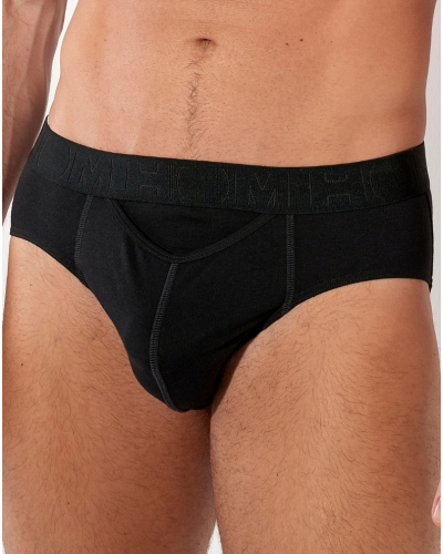 Pack of 2 mini briefs HO1 cotton HOM Neels (Noir/Imprimé Noir)