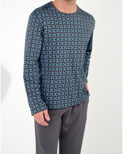 Pijama largo 100% algodón Interlock HOM Aloys (Papyrus)