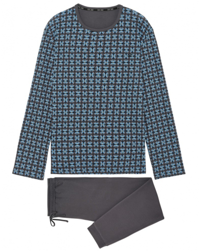 Long pyjama 100% cotton Interlock HOM Aloys (Papyrus)