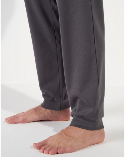 Pyjama long 100% coton Interlock HOM Aloys (Papyrus)