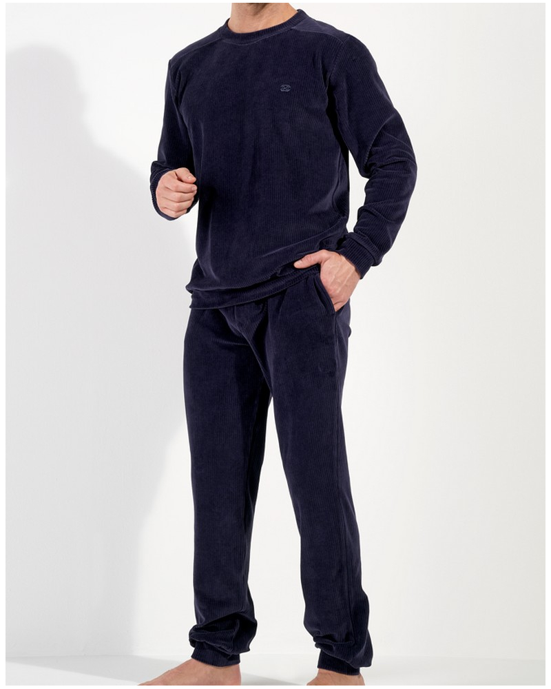 Velvet tracksuit HOM Ronnie (Marine)