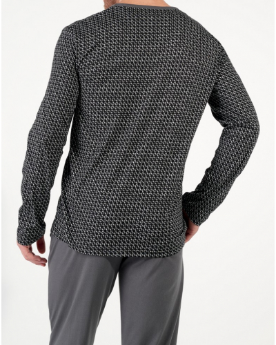 Long pajamas 100% Cotton HOM Waldorf (Imprimé Gris)