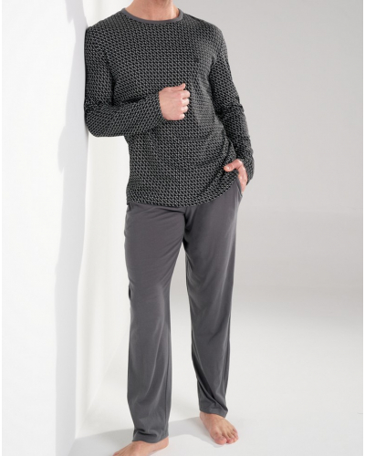 Pyjama long 100% Coton HOM Waldorf (Imprimé Gris)