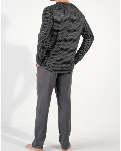 Long pajamas 100% Cotton HOM Waldorf (Imprimé Gris)