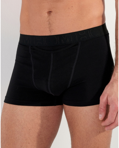Pack of 2 boxers HO1 cotton HOM Neels (Noir/Imprimé Noir)