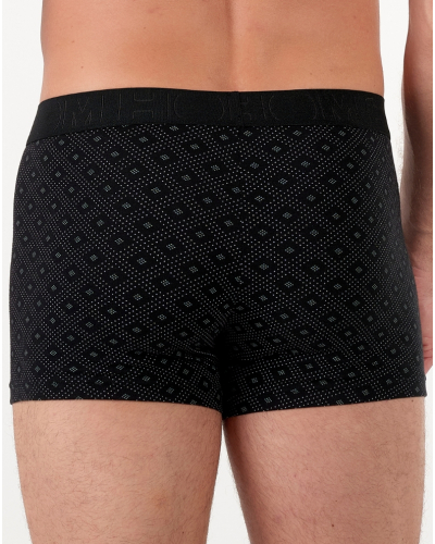 Lot de 2 boxers HO1 coton HOM Neels (Noir/Imprimé Noir)
