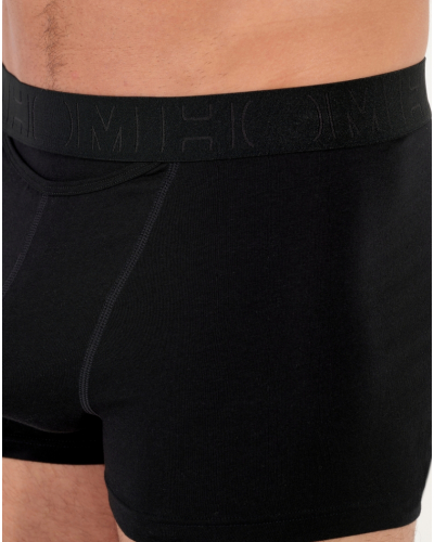 Pack of 2 boxers HO1 cotton HOM Neels (Noir/Imprimé Noir)