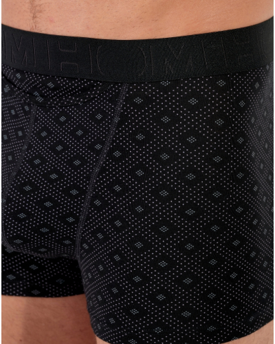 Paquete de 2 bóxers HO1 algodón HOM Neels (Noir/Imprimé Noir)