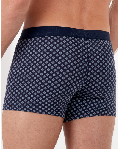 Pack of 3 boxers cotton HOM John (Imprimé Marine/Bleu Marine)
