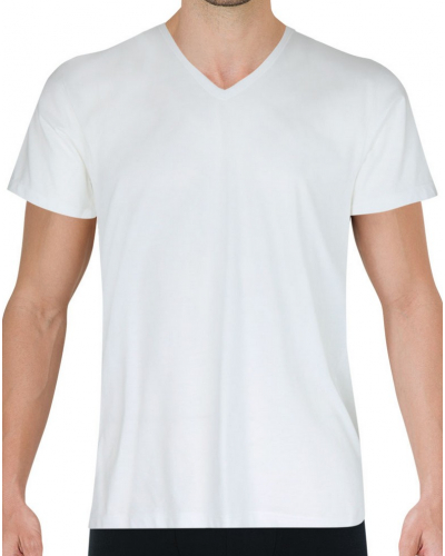 Maillot de corps col V Luxor Éminence 100% coton (Blanc)