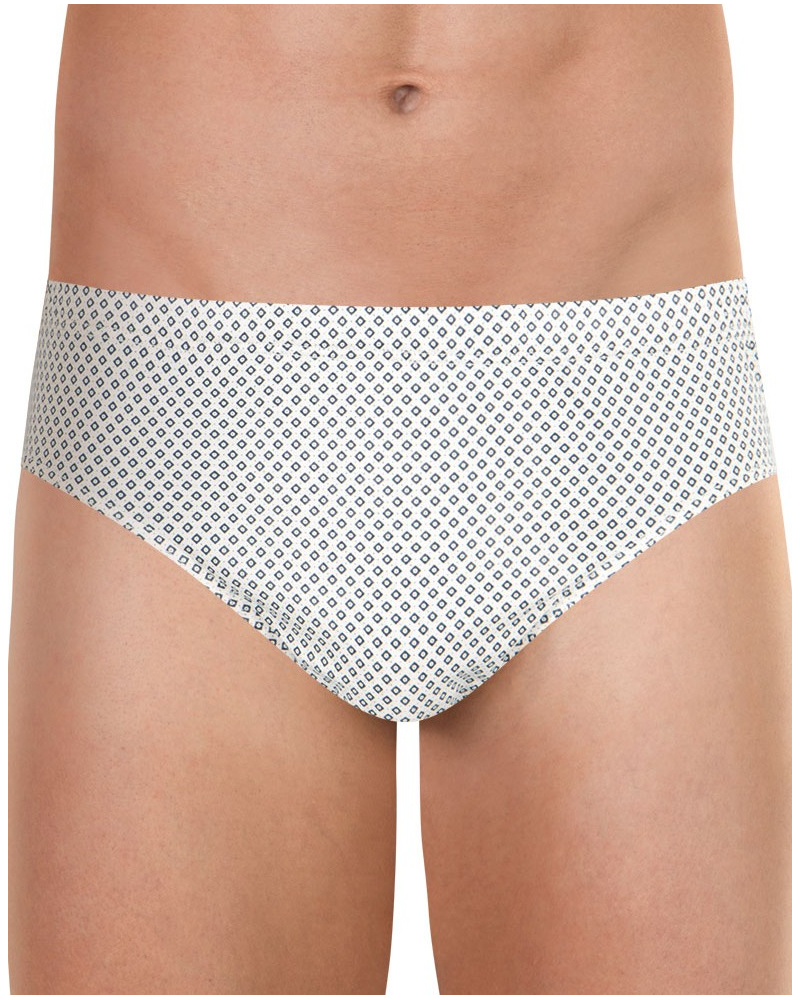 Calzoncillo cintura baja 100% algodón Eminence Motifs (Beige Losange Marine)