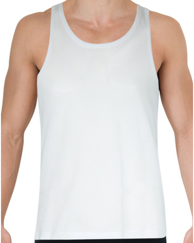 Tank top in airy cotton mesh Éminence White (Pack of 2)