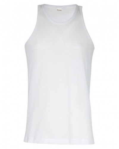Tank top in airy cotton mesh Éminence White (Pack of 2)