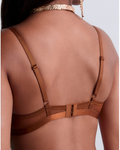Underwired triangle bra Aubade Rules of Attraction (Golden Shadow)