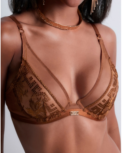 Underwired triangle bra Aubade Rules of Attraction (Golden Shadow)