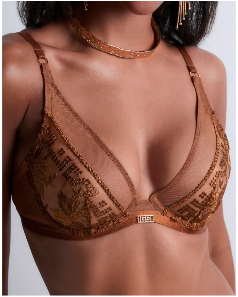 Soutien-gorge triangle avec armatures Aubade Rules of Attraction (Golden Shadow)