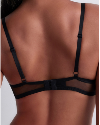 Padded plunge bra Aubade Sheer Emotion (Black)