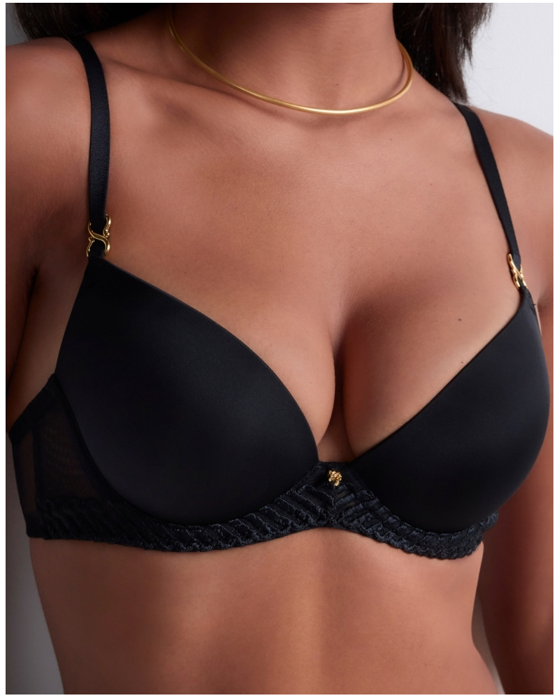 Soutien-gorge plunge coque Aubade Sheer Emotion (Noir)