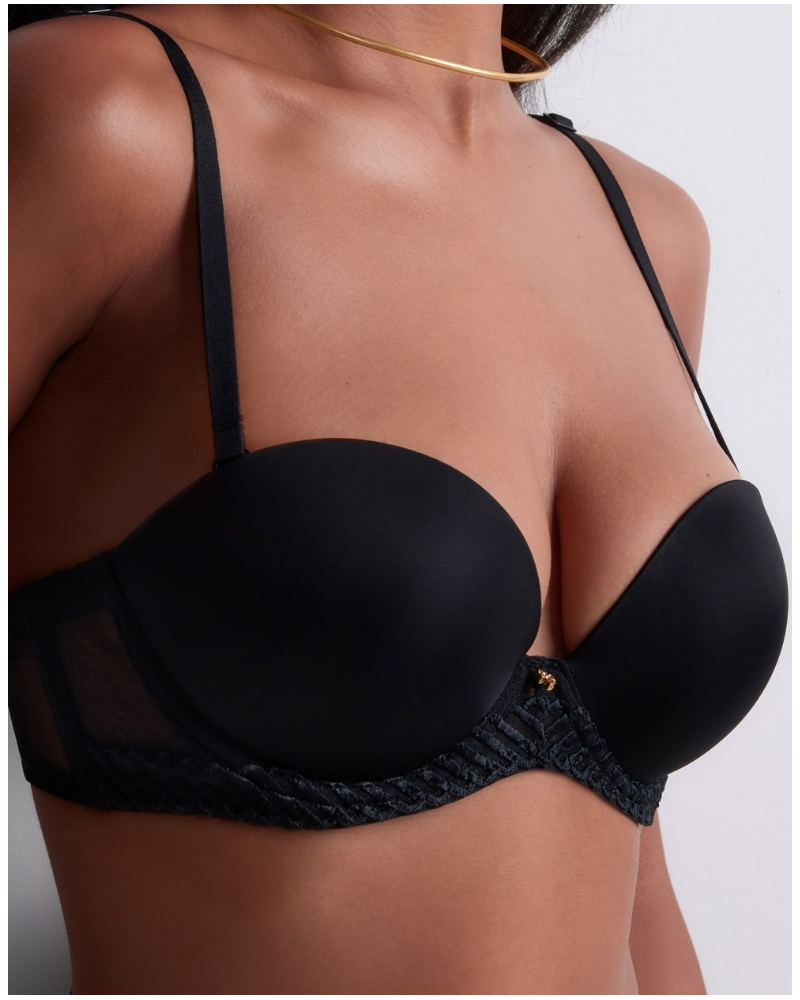 Strapless bra Aubade Sheer Emotion (Black)