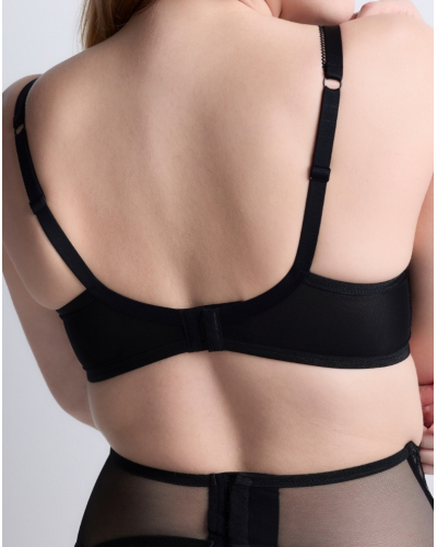 Underwired demi bra Aubade Sense of Illusion (Black)