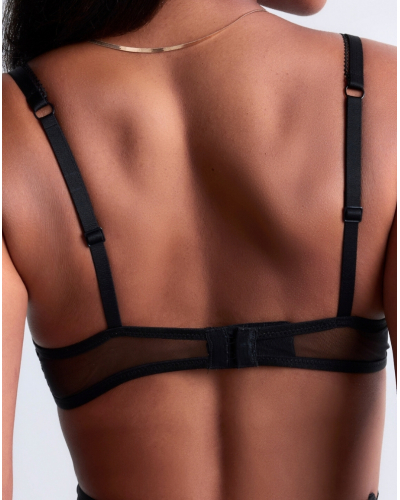 Underwired demi bra Aubade Sense of Illusion (Black)