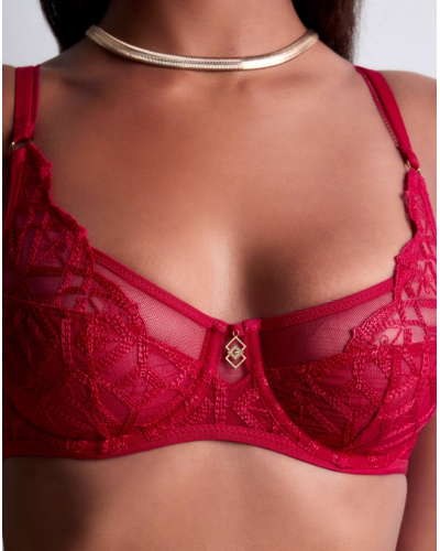 Underwired bra Aubade Sense of Illusion (Red Berry)