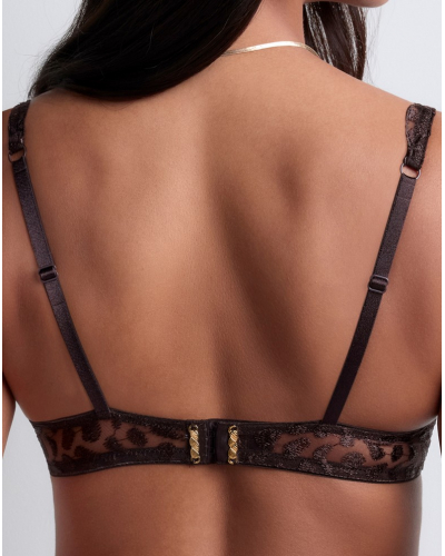 Underwired demi bra Aubade Crazy In Love (Satin Brown)