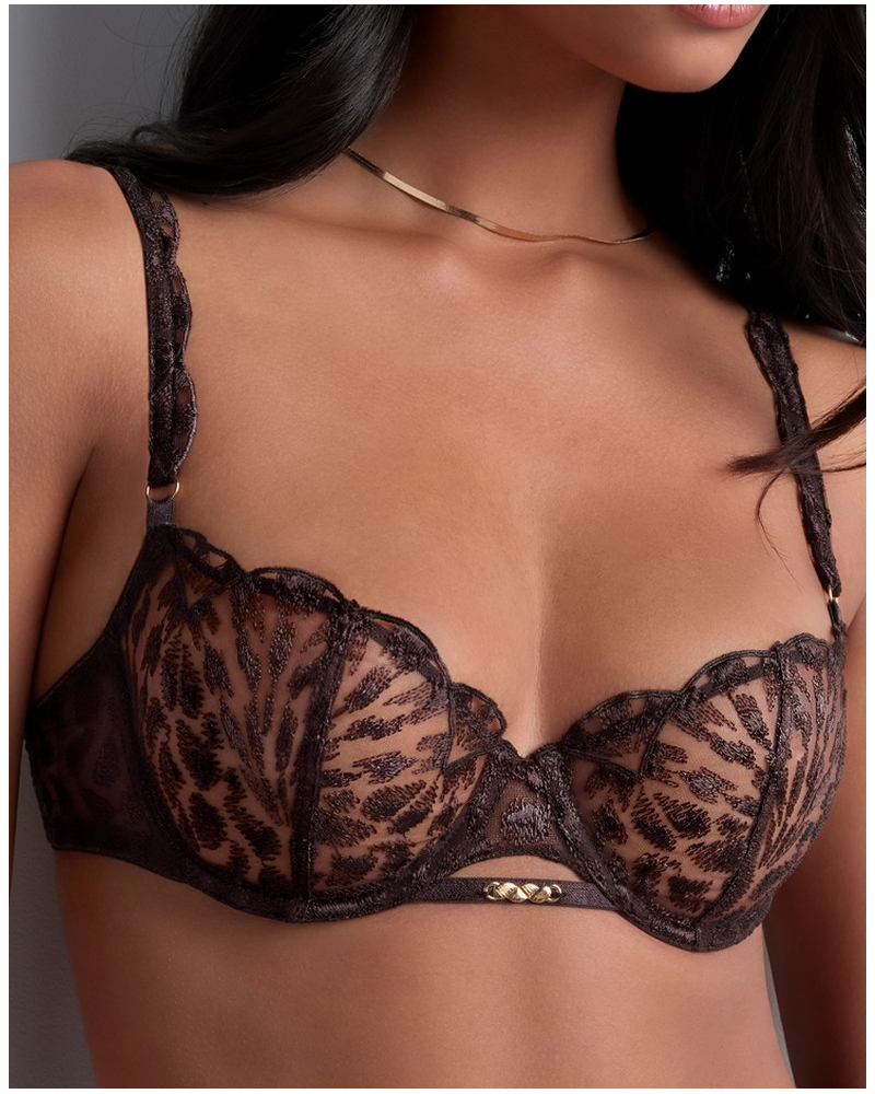 Sujetador corbeille con aros Aubade Crazy In Love (Satin Brown)