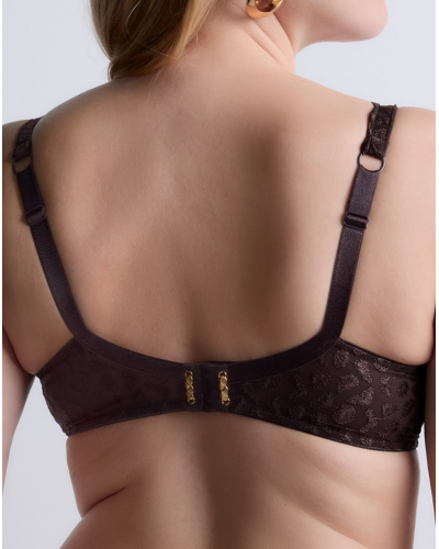 Underwired demi bra Aubade Crazy In Love (Satin Brown)