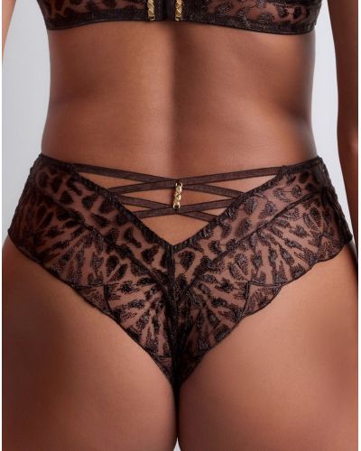 Culotte taille haute Aubade Crazy In Love (Satin Brown)