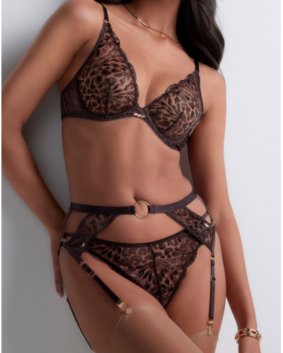 Portaligas Aubade Crazy In Love (Satin Brown)