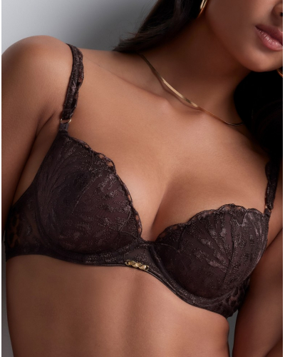 Soutien-gorge plunge coque Aubade Crazy In Love (Satin Brown)