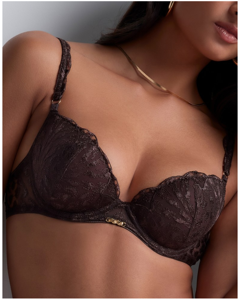 Soutien-gorge plunge coque Aubade Crazy In Love (Satin Brown)