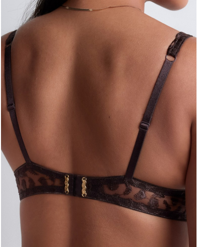 Plunge padded bra Aubade Crazy In Love (Satin Brown)