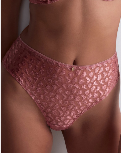 High-waisted panties Aubade Crazy In Love (Warm Pink)