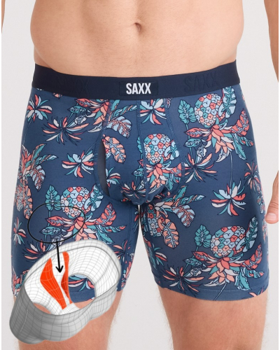 Boxer à braguette Saxx Vibe Xtra (Pineapple Tropic Indigo)