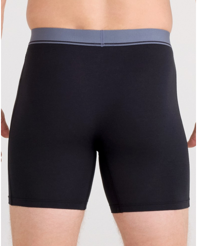 Lot de 3 boxers à braguette Saxx Essential Coton (Rouge/Marine/Turbulence)