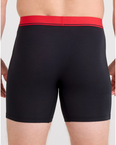 Lot de 3 boxers à braguette Saxx Essential Coton (Rouge/Marine/Turbulence)