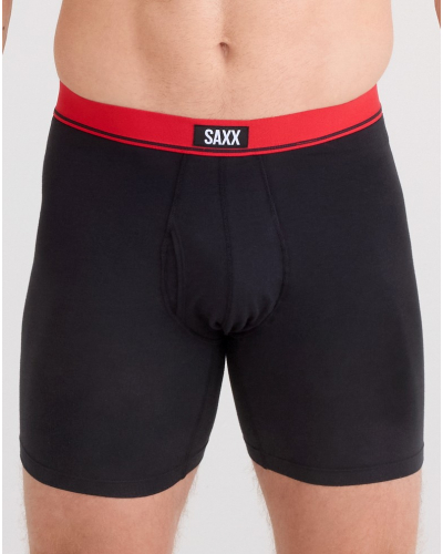 Lot de 3 boxers à braguette Saxx Essential Coton (Rouge/Marine/Turbulence)