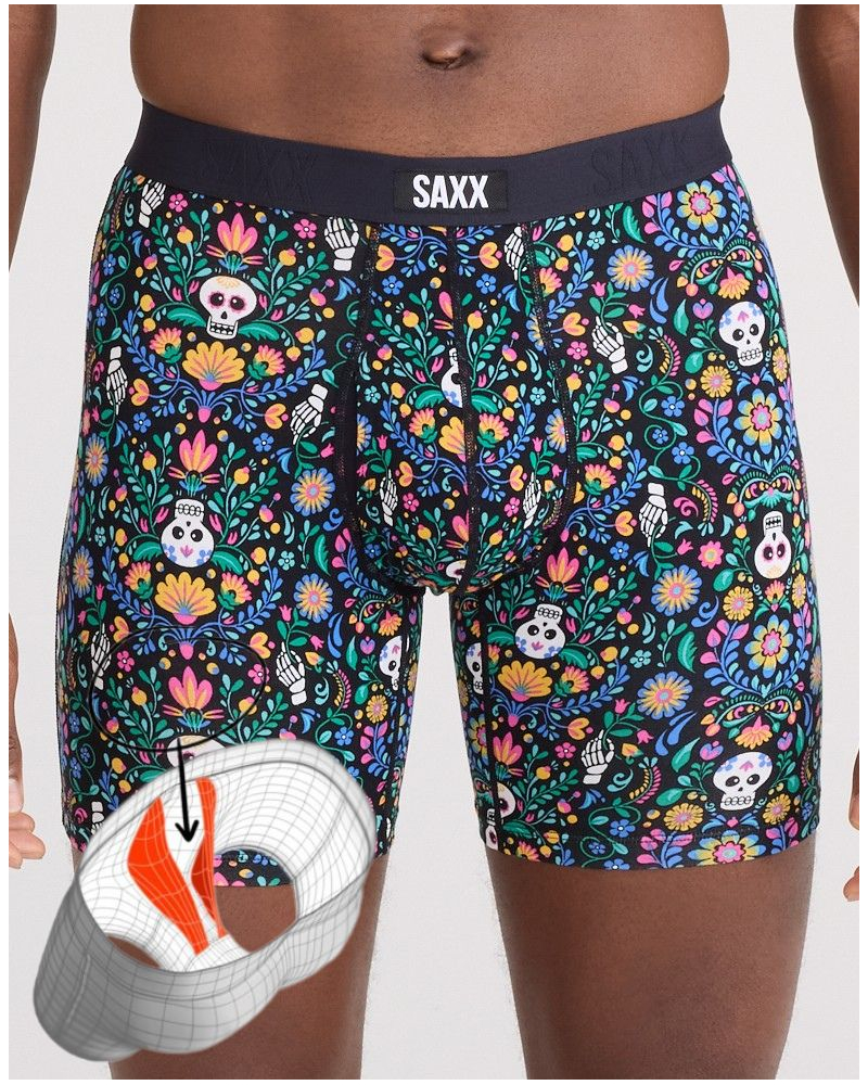 Boxer à braguette Saxx Vibe Xtra (Skull Garden Multi)