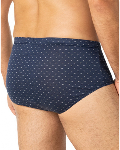 Slip taille haute ouvert 100% Coton Eminence Motifs (Motifs Marine)