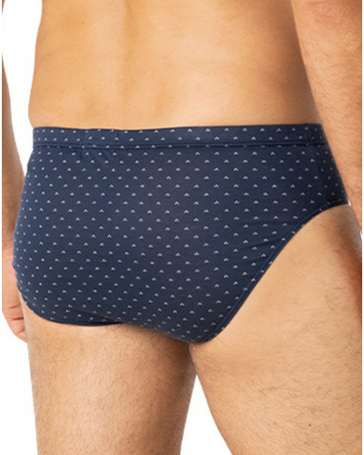 Slip taille basse 100% Coton Eminence Motifs (Motifs Marine)